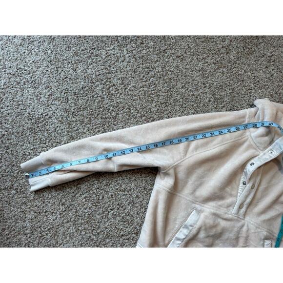 Athleta pullover sweatshirt, heavy velour size SP (small/Petite); Cream - Picture 6 of 12